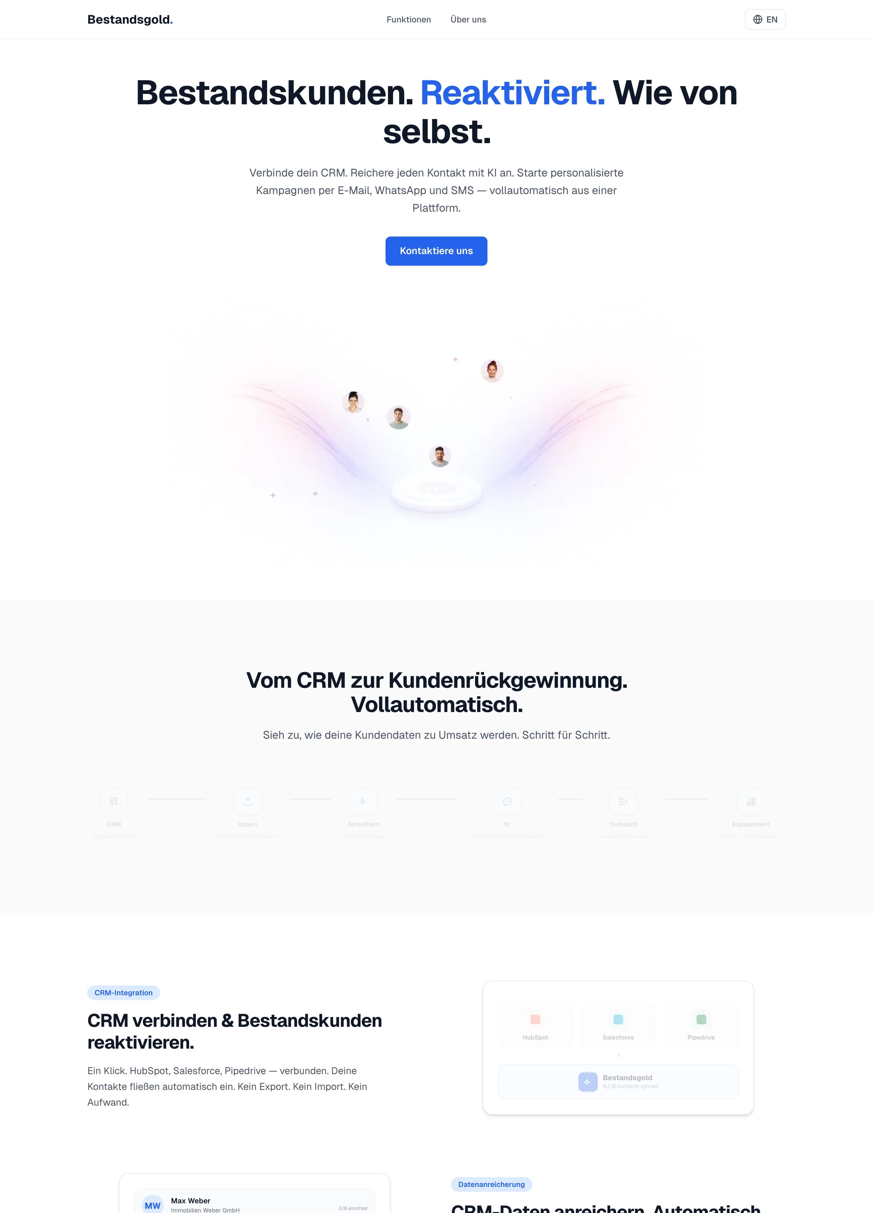 Bestandsgold landing page hero