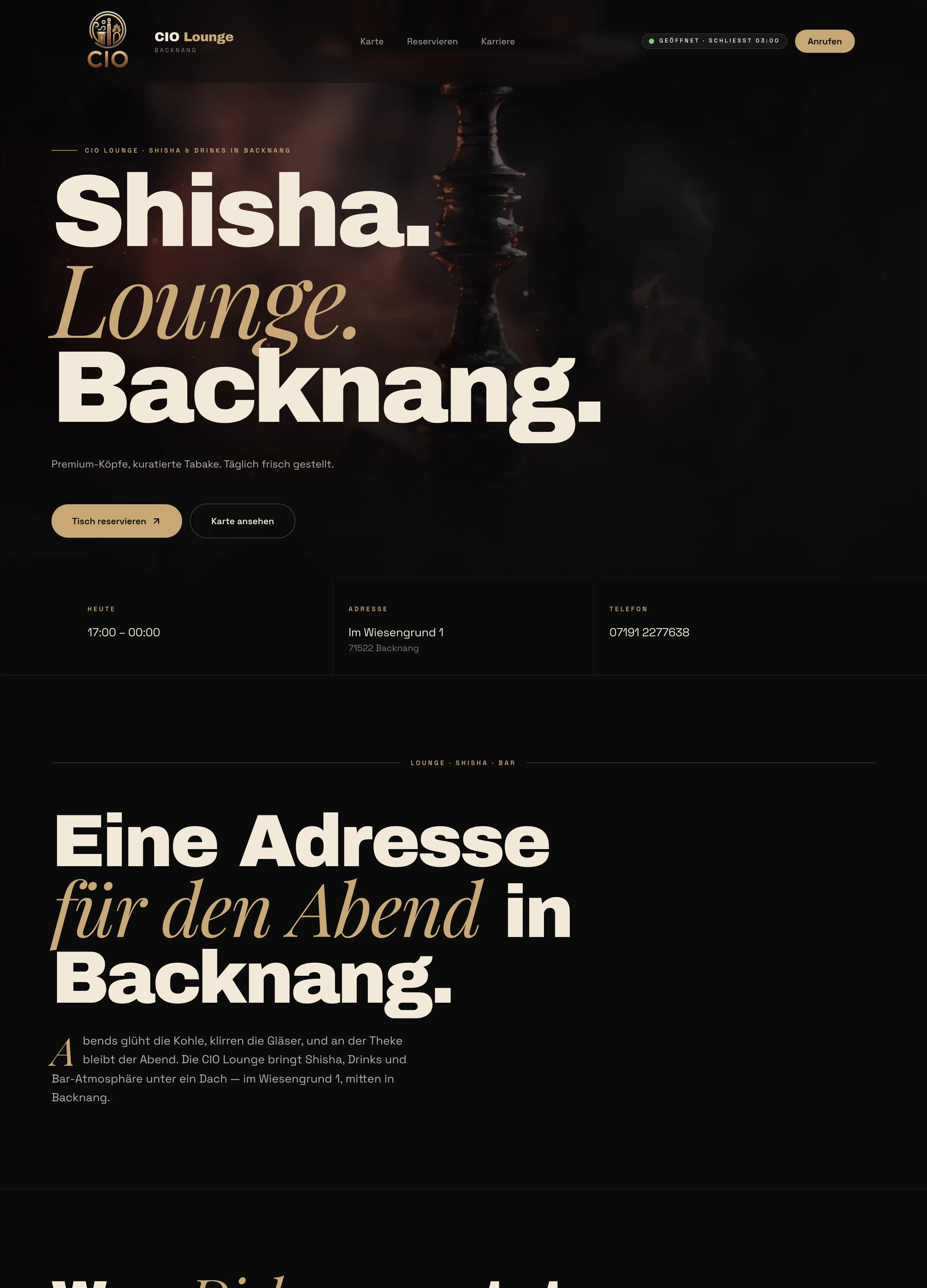 CIO Lounge Backnang event landing page hero